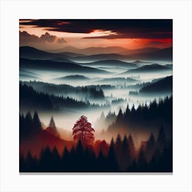 Sunrise In The Mountains 41 Canvas Print