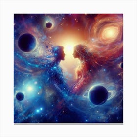 Two Lovers In Space 1 Canvas Print