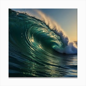 Sunset In The Ocean Canvas Print