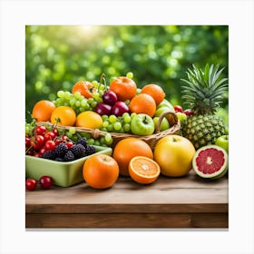 Fresh Fruits Canvas Print