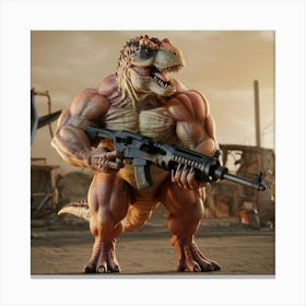 A 3d Render Of A T Rex With Massive Gym Kklumnk1thksay7dni4a W Ezy0cpm0sgauyd3qptddrw Canvas Print