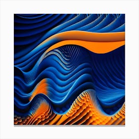 Blueorangewaves Canvas Print