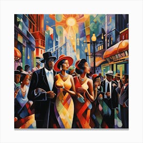 Night On The Town Canvas Print