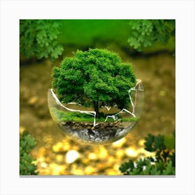 Tree In A Glass Canvas Print