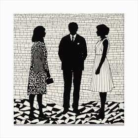 'Three People' Canvas Print