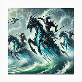 Cascade Sovereignty Tempest Riders Swift Maneuvers Canvas Print