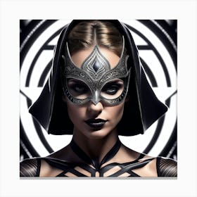Sexy Woman With Mask Canvas Print