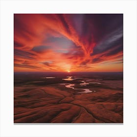 Sunset Over The Prairie Canvas Print