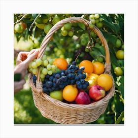 Basket Of Fruit 1 Canvas Print