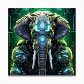 Cyborg Elephant Canvas Print