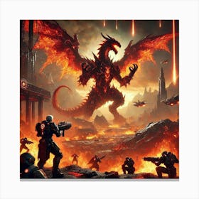 A Dramatic Battle Scene From Episode 2 Of Ignis L Converted Canvas Print