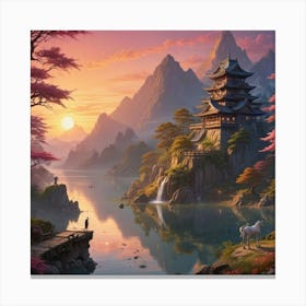 Asian Landscape Painting 6 Canvas Print