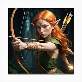 Elf Archer Canvas Print