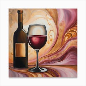 Wine And Glass Canvas Print