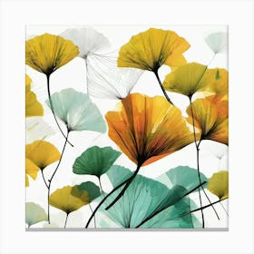 yellow Ginkgo Leaves Canvas Print