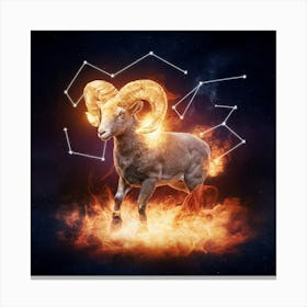 Zodiac Ram 24 Canvas Print