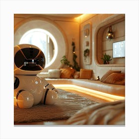 Robot In The Living Room 1 Canvas Print