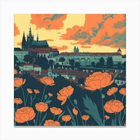 A Prague Castle Lofi Illustration 1720468189 3 Canvas Print