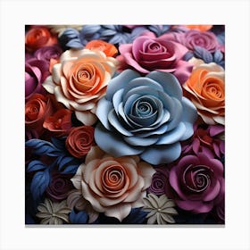 Paper Roses 5 Canvas Print