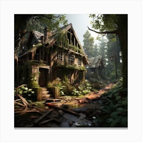 House In The Woods Canvas Print