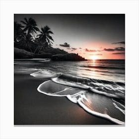 Sunset On The Beach 685 Canvas Print