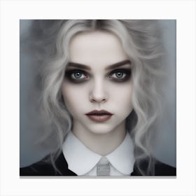 Gothic blonde Beauty Canvas Print