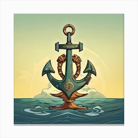 Anchor In The Sea 1 Canvas Print