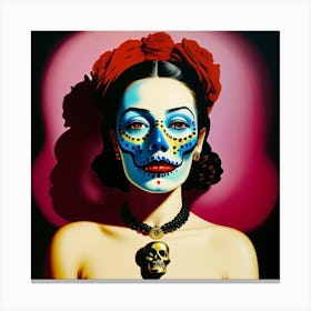 Day Of The Dead face Canvas Print