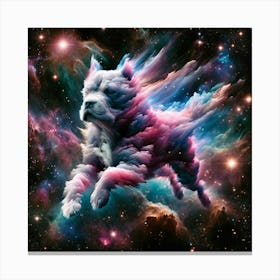 Dog In Space 2 Canvas Print