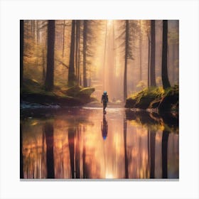 Lone explorer Canvas Print