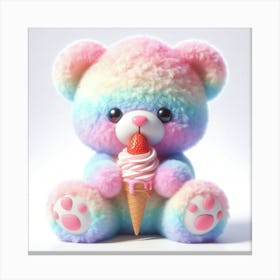 Rainbow Teddy Bear 1 Canvas Print