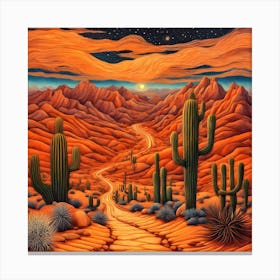 Cactus Desert 2 Canvas Print