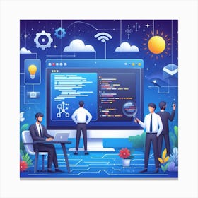 Computer Programming Concept Canvas Print