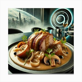 A Fusion Dish Named Lechon Stroganoff, Combining Canvas Print