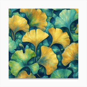 Tropical leaves of ginkgo biloba 8 Canvas Print