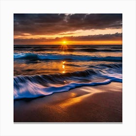 Sunset On The Beach 95 Canvas Print