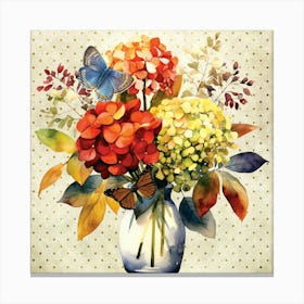 Fall Hydrangeas Canvas Print