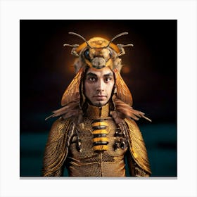 Firefly Regal Bee Human Hybrid In A Surreal Portrait 1622 (2) Canvas Print