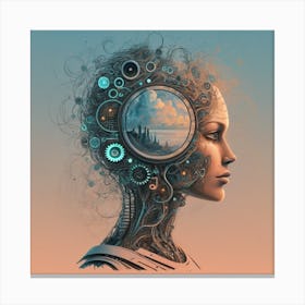 Futuristic Woman Canvas Print