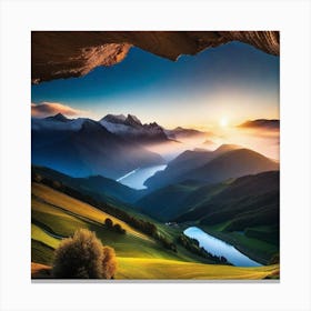 Sunrise In The Mountains 15 Canvas Print