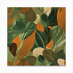 Tropical Leaves Pattern Canvas Print