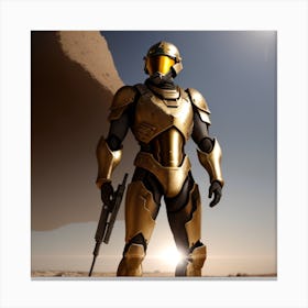 Halo iron armor in space Canvas Print