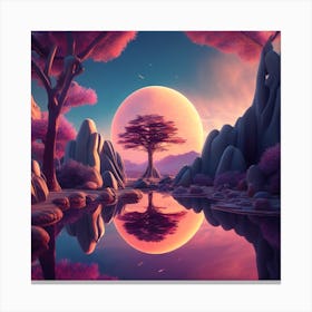 Tree In The Water Canvas Print