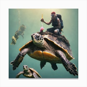 Turtleride Canvas Print