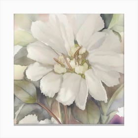 Elegant White Flower 1 Canvas Print