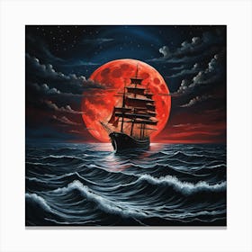 Ship At Sea Canvas Print