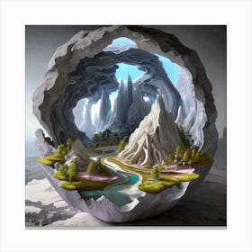 a worldwithin a geode Canvas Print