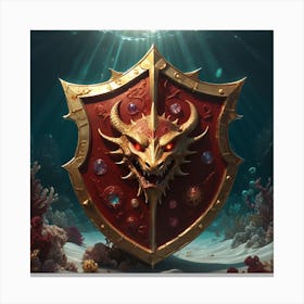 A Golden Shield Canvas Print