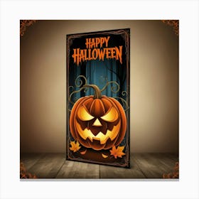 Happy Halloween Banner Canvas Print