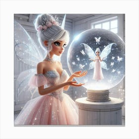 Fairy Princess & the Snow Globe 2 Canvas Print